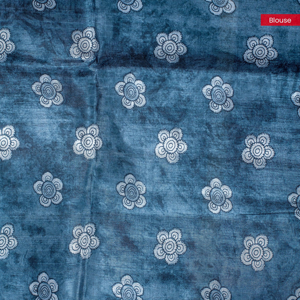 Semi Tussar Silk Saree – Kalamkari Floral & Animal Motifs - Kleem Boutique