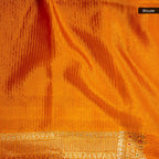 Raw Mango Saree – Orange with Butti Design - Kleem Boutique