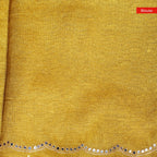 Soft Crushed Tissue Saree with Mirror Work – Mehendi Green - Kleem Boutique