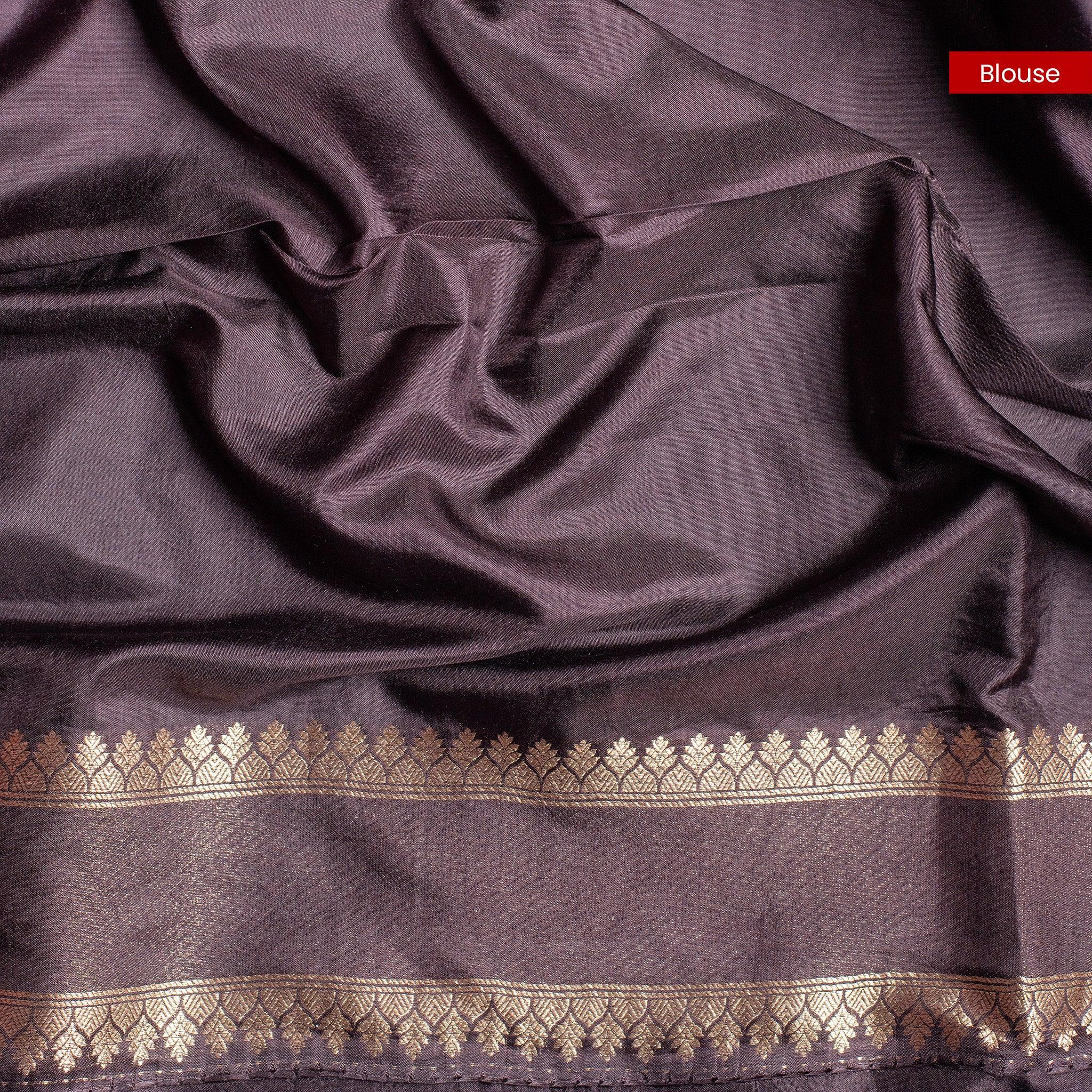 Pure Handloom Banarasi Brocade Saree with Animal Motifs - Kleem Boutique