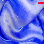 Handloom Kora Saree with Sequin Work – Deep Navy Blue